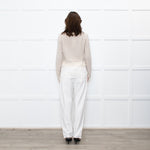 Fabiana Filippi Beige Cashmere Fringed Sweater