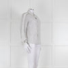 Dorothee Schumacher White Sheer Cotton Shirt with Micro Polka Dots