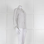 Dorothee Schumacher White Sheer Cotton Shirt with Micro Polka Dots