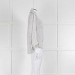Dorothee Schumacher White Sheer Cotton Shirt with Micro Polka Dots