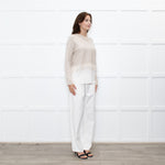 Fabiana Filippi Beige Cashmere Fringed Sweater