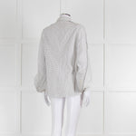 Dorothee Schumacher White Sheer Cotton Shirt with Micro Polka Dots