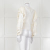 Fabienne Chapot Cream Ruffled Lace Insert Frilled Blouse