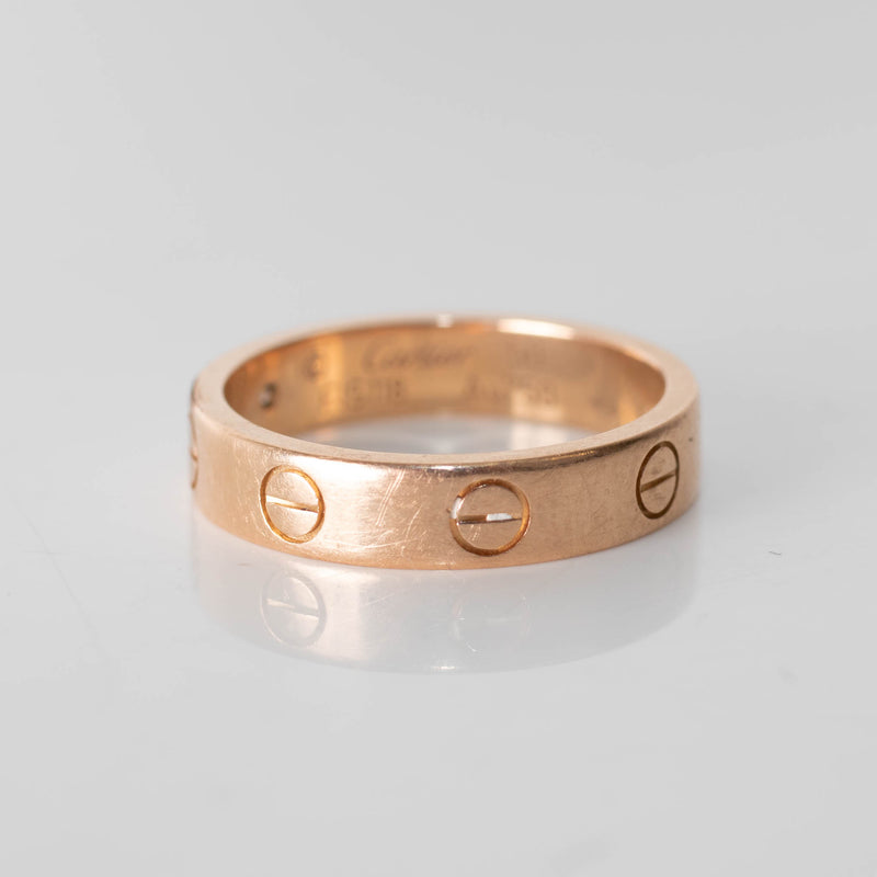 Cartier Rose Gold Single Stone Love Wedding Ring