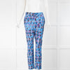 Erdem Blue Floral Cigarette Pants