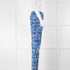 Erdem Blue Floral Cigarette Pants