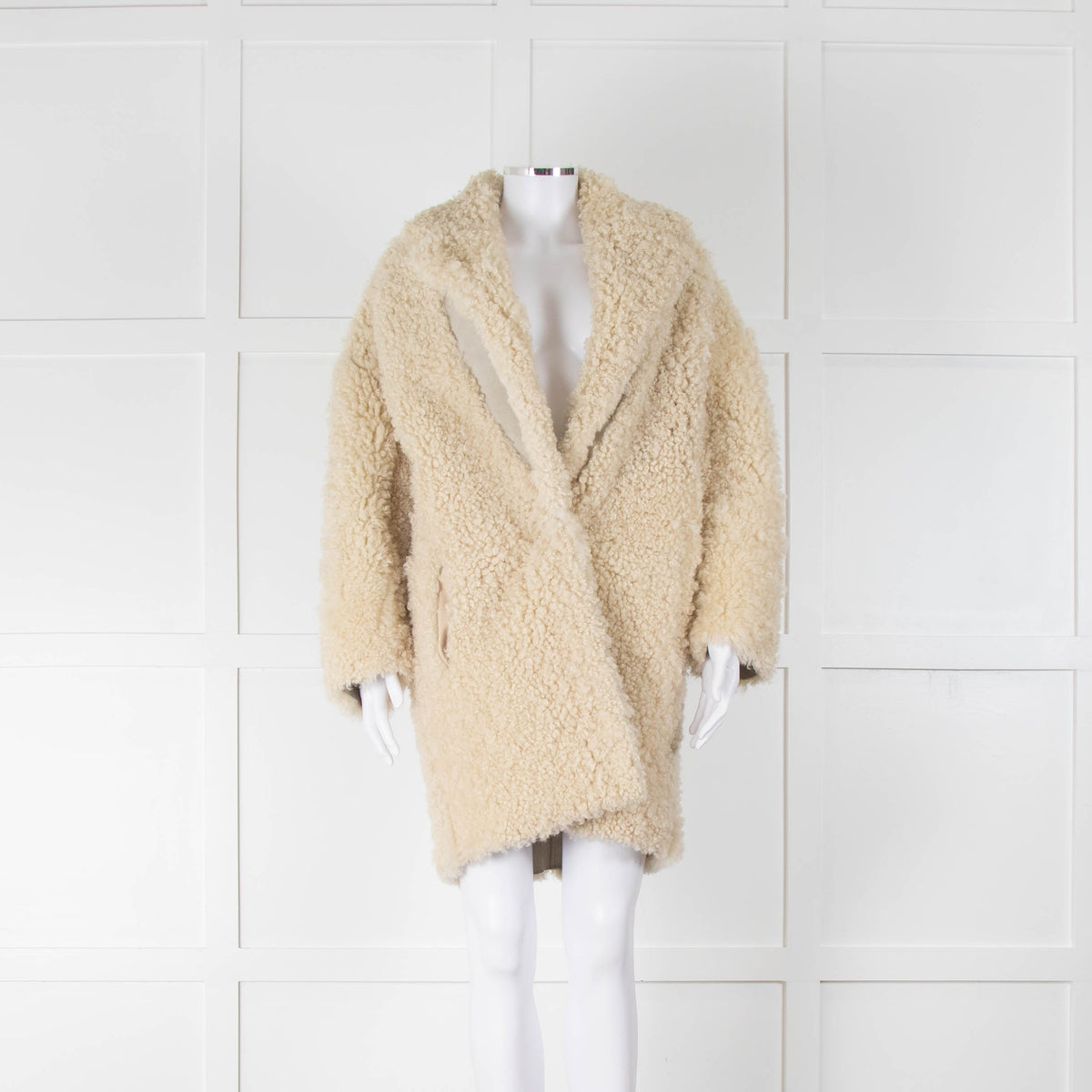 Iro Reversible Cream Shearling Jacket