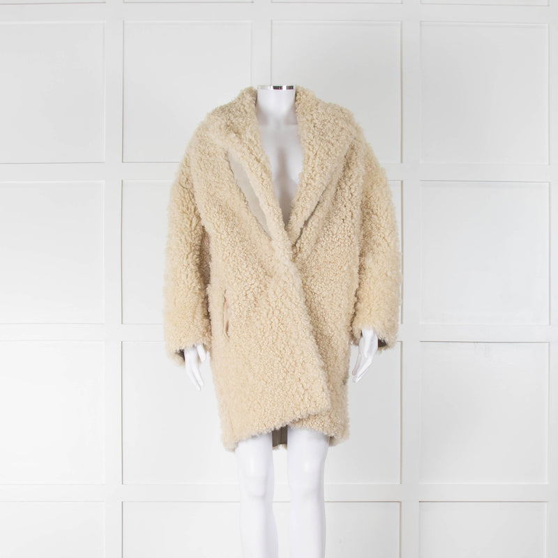 Iro Reversible Cream Shearling Jacket