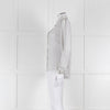 Dorothee Schumacher White Sheer Cotton Shirt with Micro Polka Dots