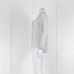 Dorothee Schumacher White Sheer Cotton Shirt with Micro Polka Dots