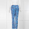 Erdem Blue Floral Cigarette Pants