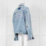 Ksubi Pale Wash Distressed Denim Jacket