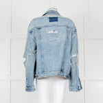 Ksubi Pale Wash Distressed Denim Jacket