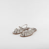 Pedro Garcia Titanium Diamante Flat Sandals