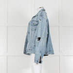 Ksubi Pale Wash Distressed Denim Jacket