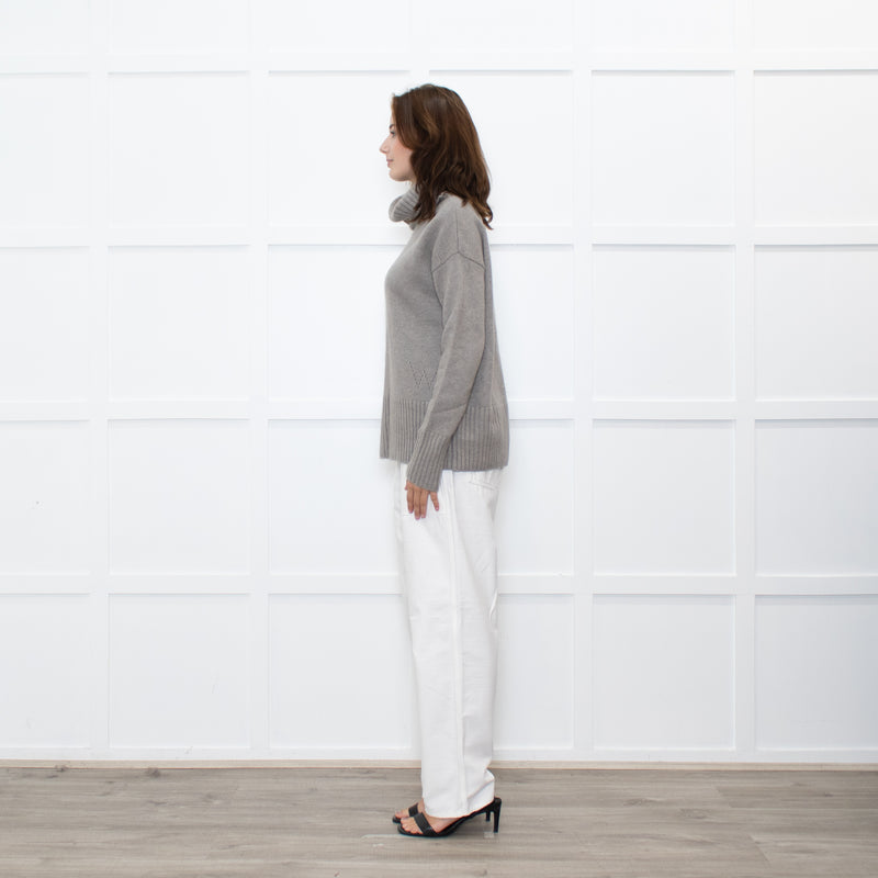Wyse Beige Cashmere Blend Rollneck