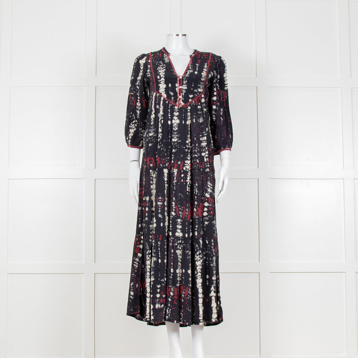 Ba&sh Isolde Blue Tie Dye Maxi Dress