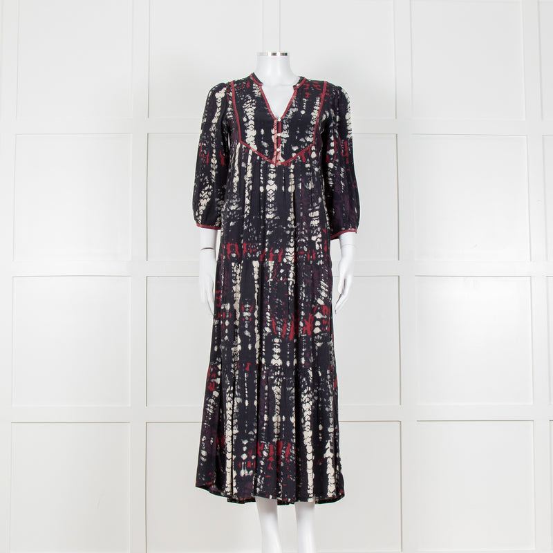 Ba&sh Isolde Blue Tie Dye Maxi Dress