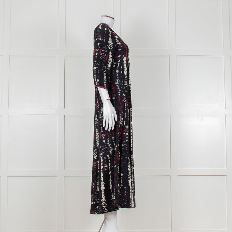 Ba&sh Isolde Blue Tie Dye Maxi Dress