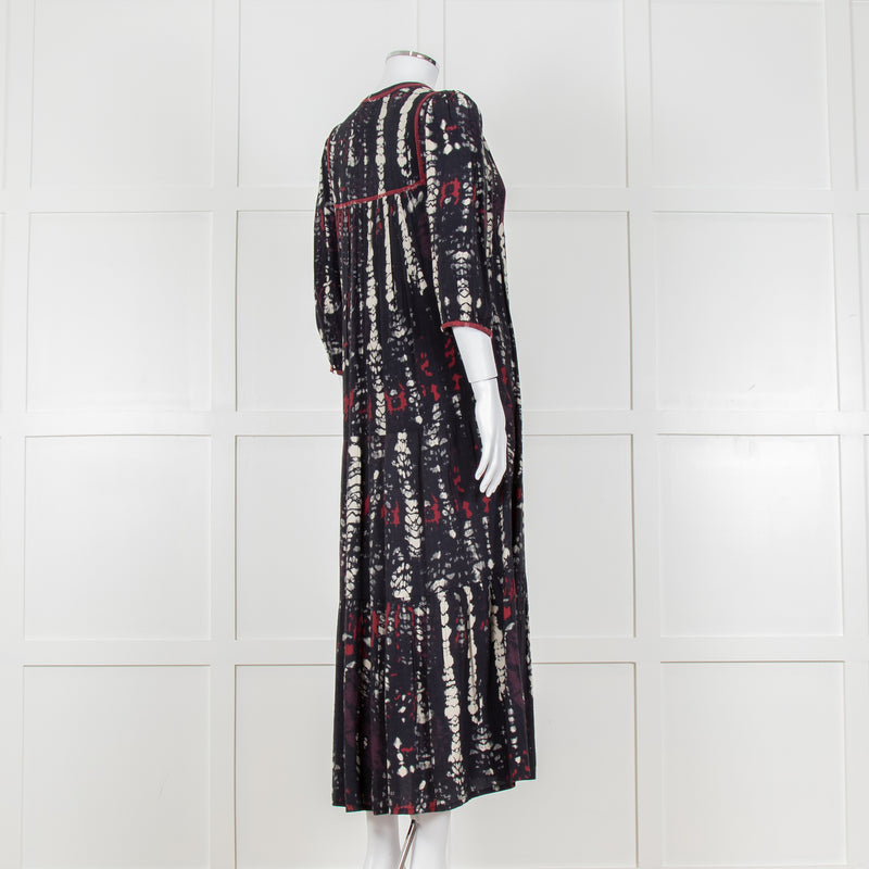 Ba&sh Isolde Blue Tie Dye Maxi Dress