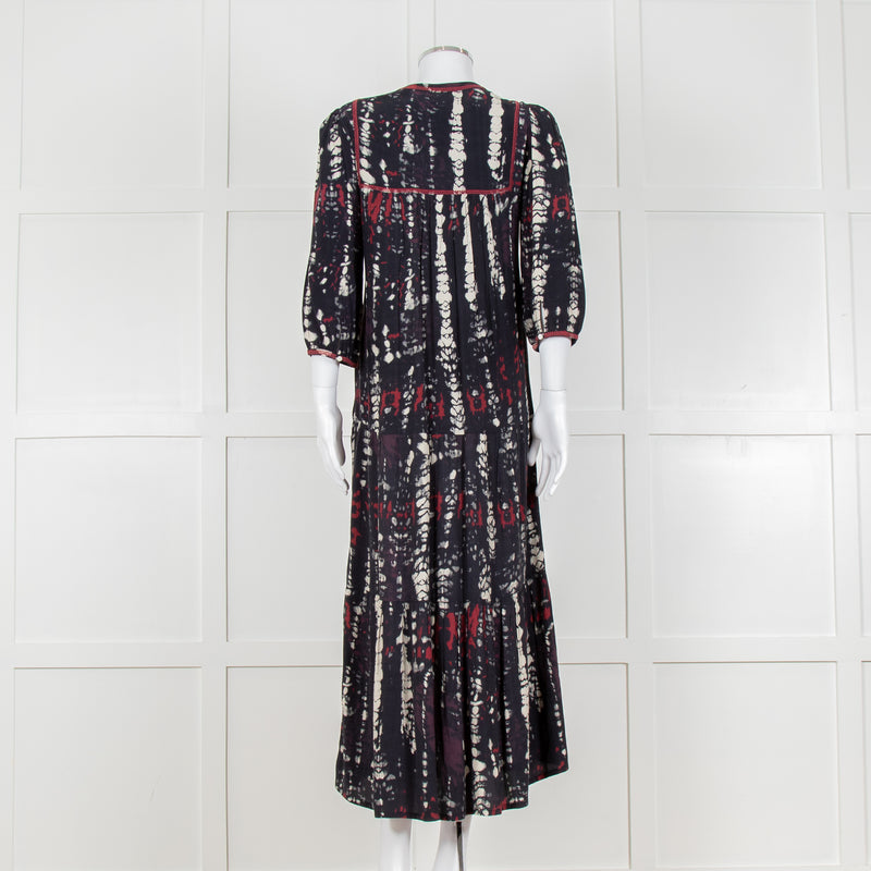 Ba&sh Isolde Blue Tie Dye Maxi Dress