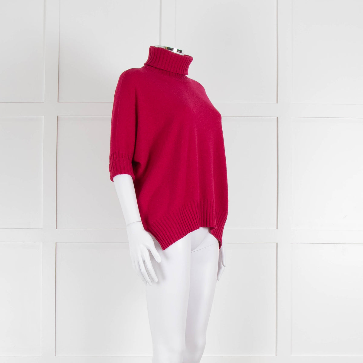Dorothee Schumacher Pink Cashmere Rollneck Short Sleeve Jumper