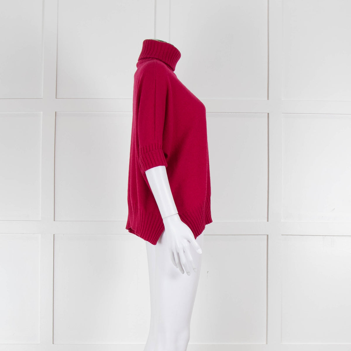 Dorothee Schumacher Pink Cashmere Rollneck Short Sleeve Jumper