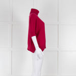 Dorothee Schumacher Pink Cashmere Rollneck Short Sleeve Jumper