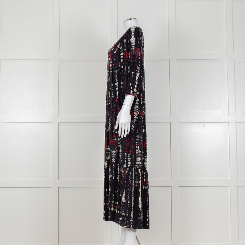 Ba&sh Isolde Blue Tie Dye Maxi Dress