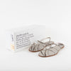 Pedro Garcia Titanium Diamante Flat Sandals