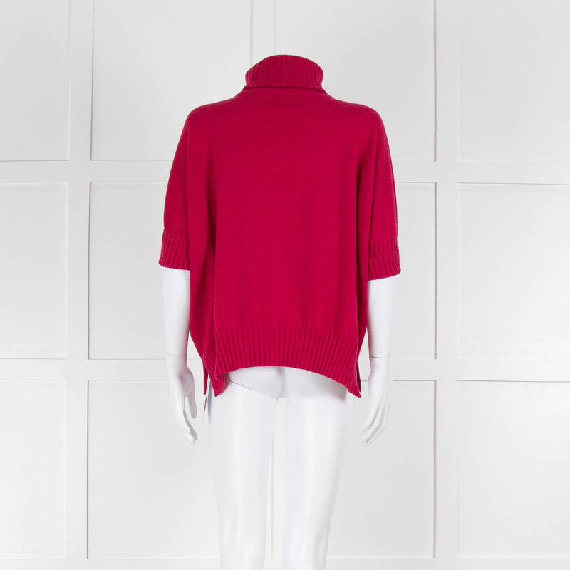 Dorothee Schumacher Pink Cashmere Rollneck Short Sleeve Jumper