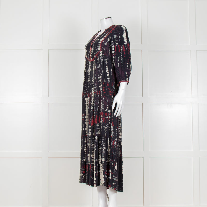 Ba&sh Isolde Blue Tie Dye Maxi Dress