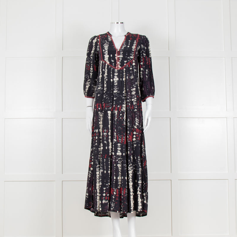 Ba&sh Isolde Blue Tie Dye Maxi Dress