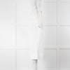 No 21 White Crop Wide Leg Trousers With Turn Up