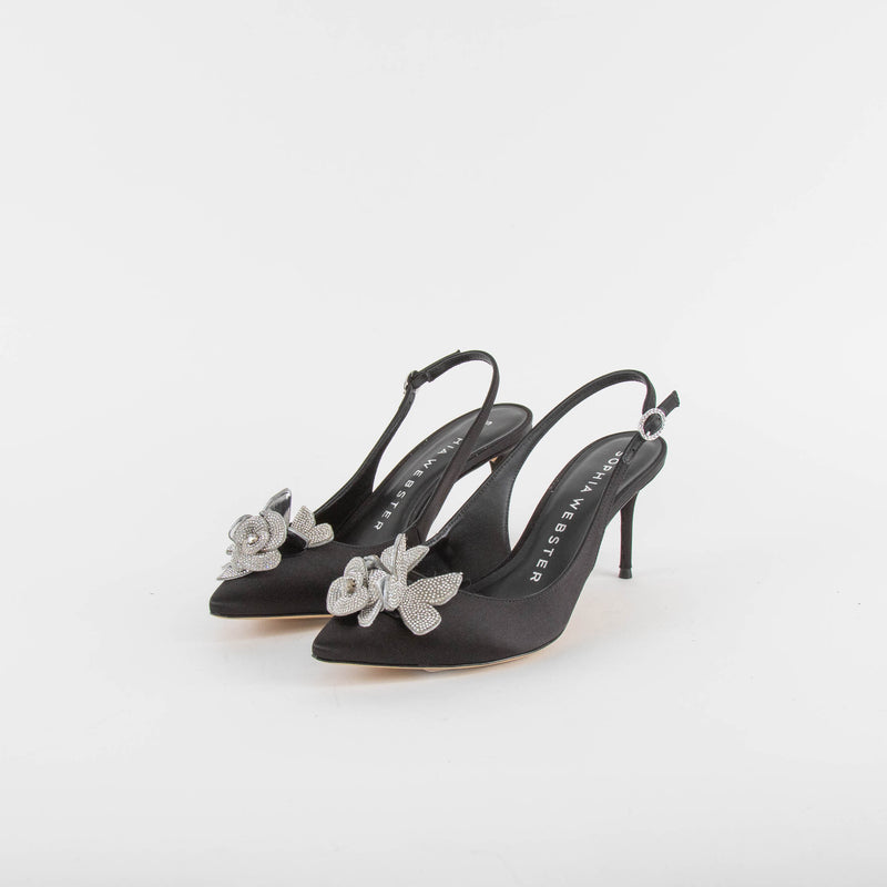 Sophia Webster Black Titania Sling Back