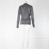 Karl Lagerfeld Silver Lurex Wrapover Top