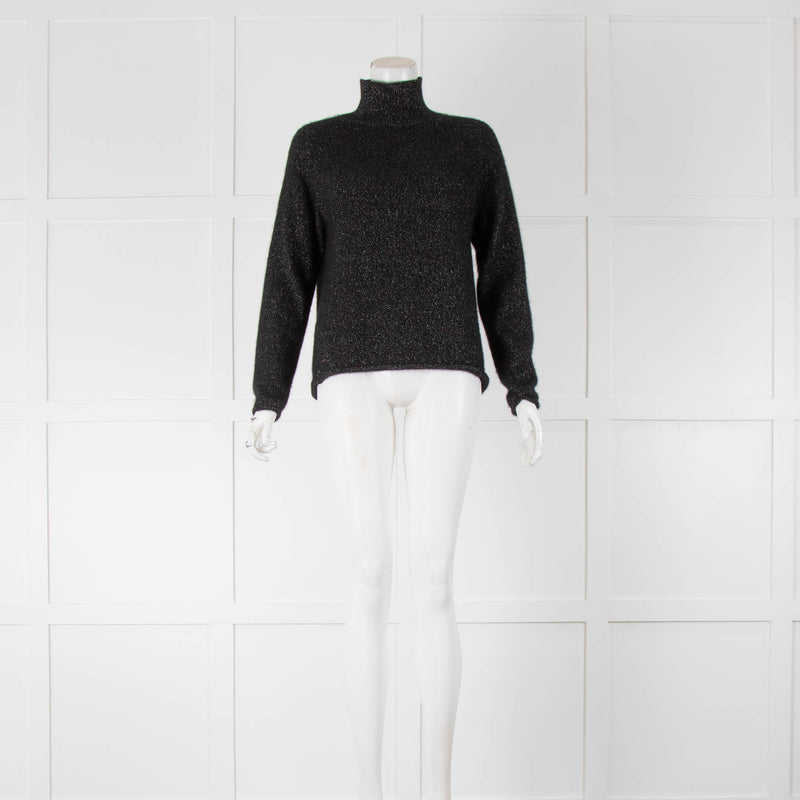 Jumper 1234 Black Sparkly Cashmere Jumper