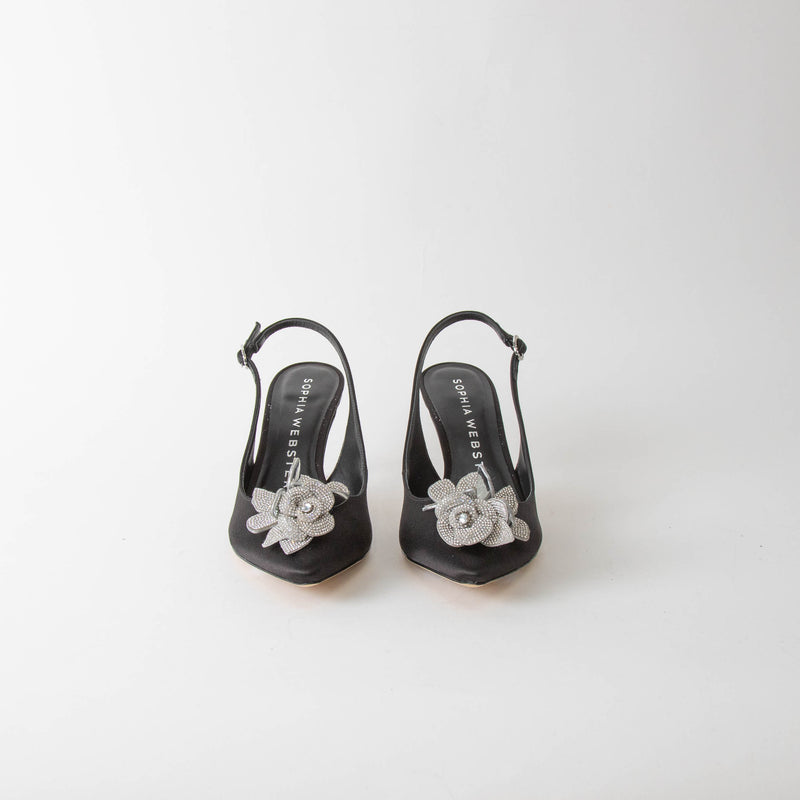 Sophia Webster Black Titania Sling Back