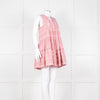 Devotion Twins Pink Beige Cotton Sleeveless Tiered Dress
