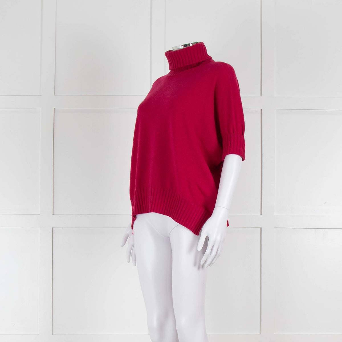 Dorothee Schumacher Pink Cashmere Rollneck Short Sleeve Jumper