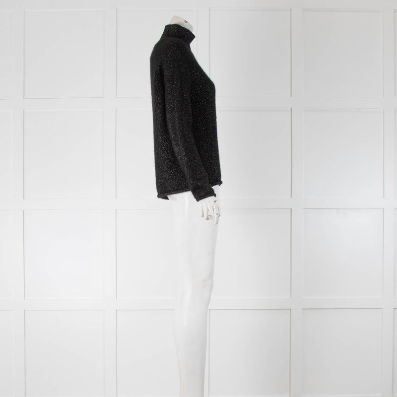 Jumper 1234 Black Sparkly Cashmere Jumper