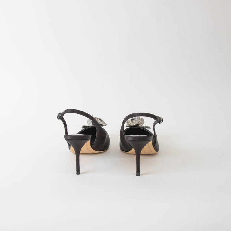 Sophia Webster Black Titania Sling Back