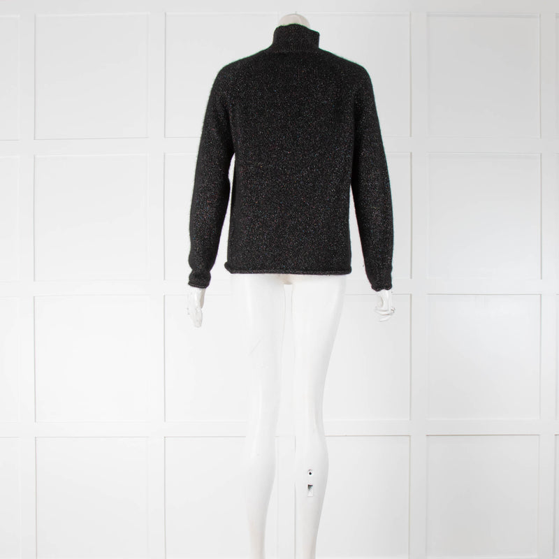 Jumper 1234 Black Sparkly Cashmere Jumper
