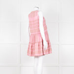 Devotion Twins Pink Beige Cotton Sleeveless Tiered Dress