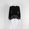 Steffen Schraut Black Wool Lace Hem Jumper