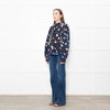 Stine Goya Navy Multi Floral High Neck Blouse