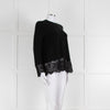 Steffen Schraut Black Wool Lace Hem Jumper