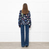 Stine Goya Navy Multi Floral High Neck Blouse