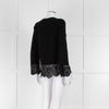 Steffen Schraut Black Wool Lace Hem Jumper