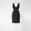 Three Floor Black Lace Mesh Side Panel